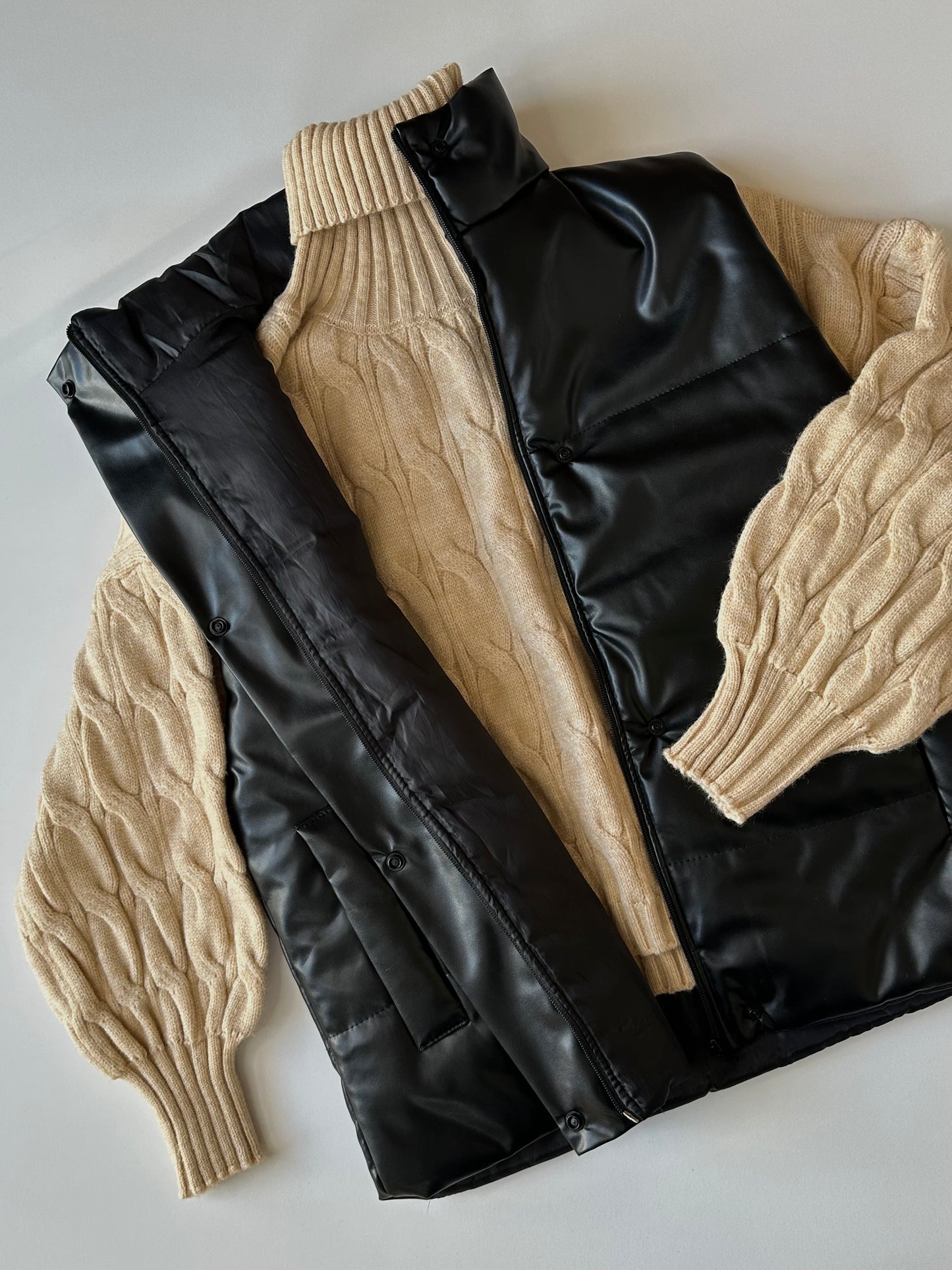 Chaleco Puffer - ECO Cuero
