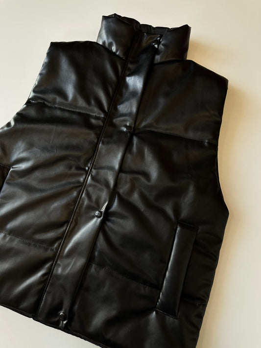 Chaleco Puffer - ECO Cuero