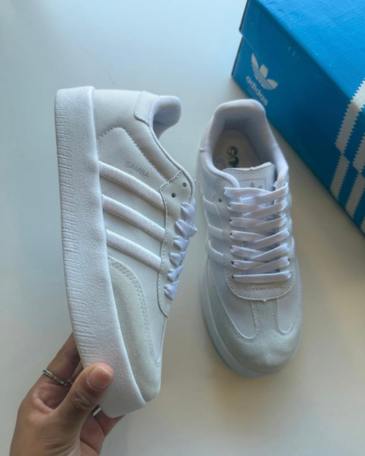 Samba Blanco con Plataforma